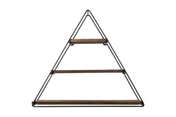 Raceme Vägghylla 60x15 cm 3 Hyllor - Svart/Mörkbrun - Förvaring - Hylla - Vägghylla