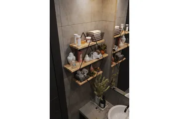 Rambabu Vägghylla 70 cm - Guld/Svart - Förvaring - Hylla - Vägghylla