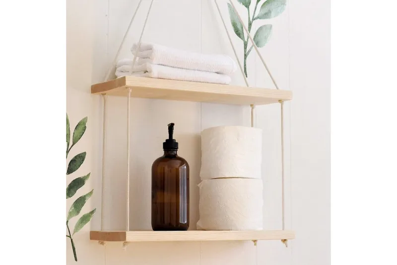 Raniye Vägghylla 40x2 cm - Mörkbrun - Förvaring - Hylla - Vägghylla