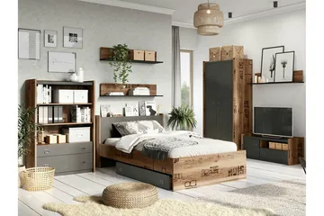 Rathmore Vägghylla 110x22 cm - Grå - Förvaring - Hylla - Vägghylla