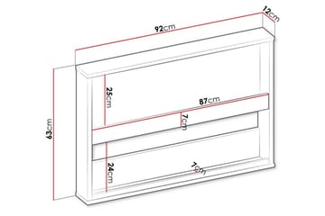 Rathmore Vägghylla 92x12 cm - Svart - Förvaring - Hylla - Vägghylla