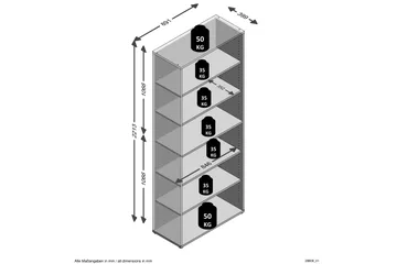 Remfert Vägghylla 89 cm - Brun - Förvaring - Hylla - Bokhylla