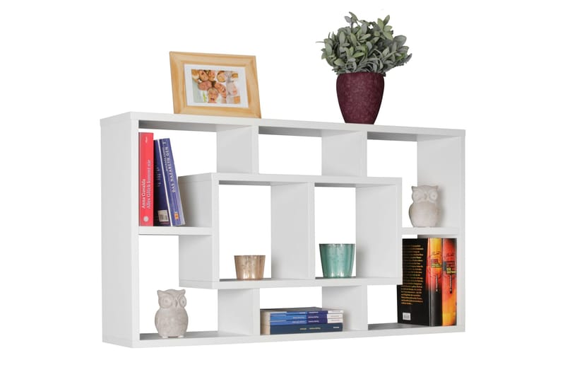 Rhosgoch Vägghylla - Vit - Förvaring - Hylla - Vägghylla