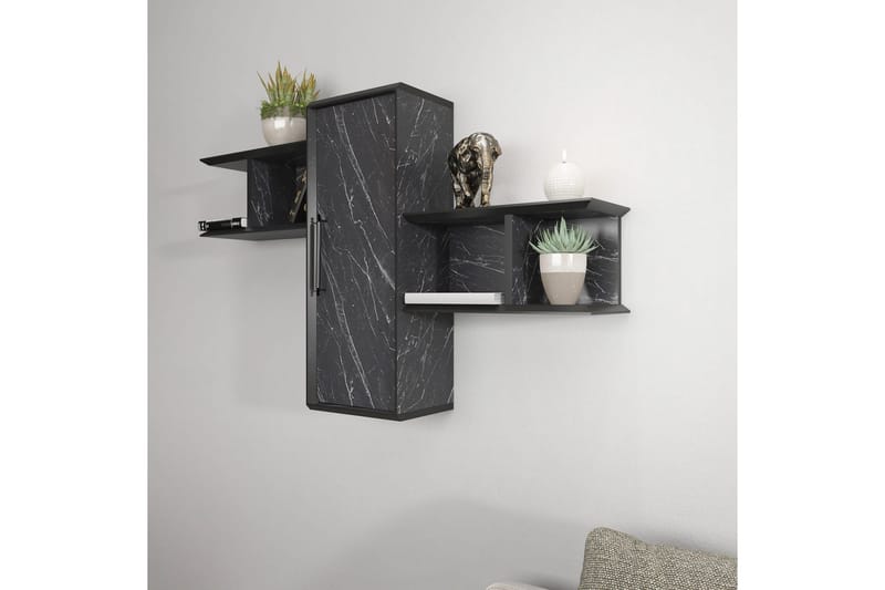 Rinorea Vägghylla 118,6x51,8 cm - Svart - Förvaring - Hylla - Vägghylla