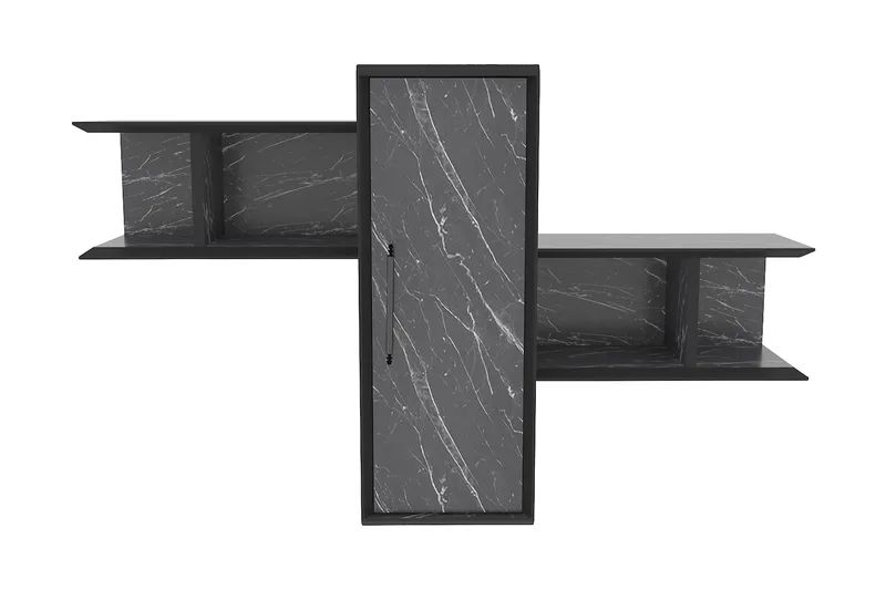 Rinorea Vägghylla 118,6x51,8 cm, Svart