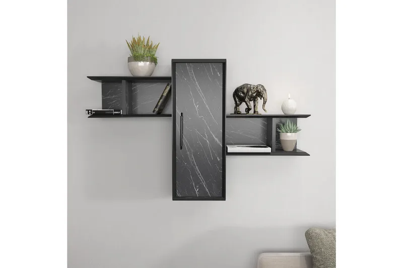 Rinorea Vägghylla 118,6x51,8 cm - Svart - Förvaring - Hylla - Vägghylla