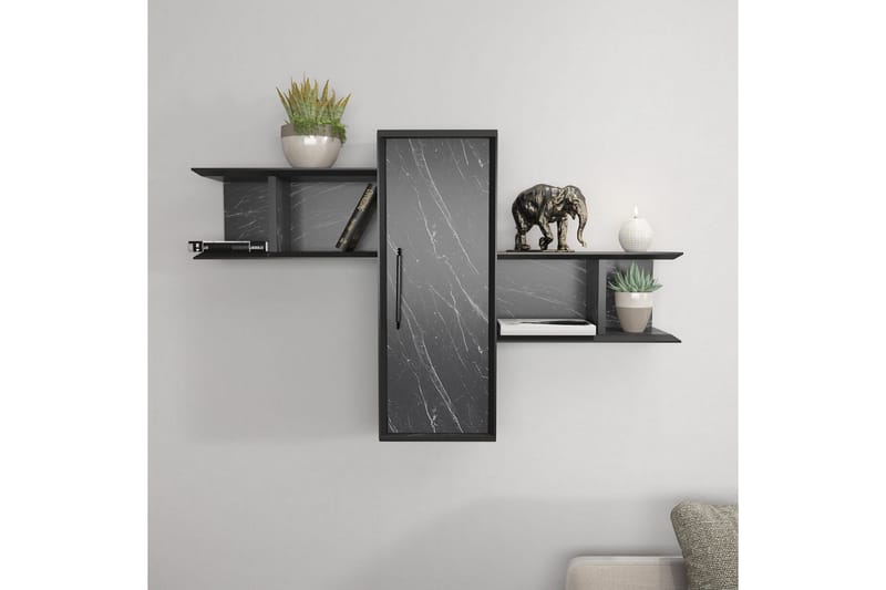 Rinorea Vägghylla 118,6x51,8 cm - Svart - Förvaring - Hylla - Vägghylla