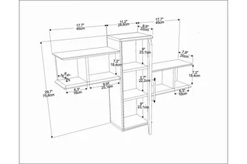 Rinorea Vägghylla 118,6x51,8 cm - Vit - Förvaring - Hylla - Vägghylla