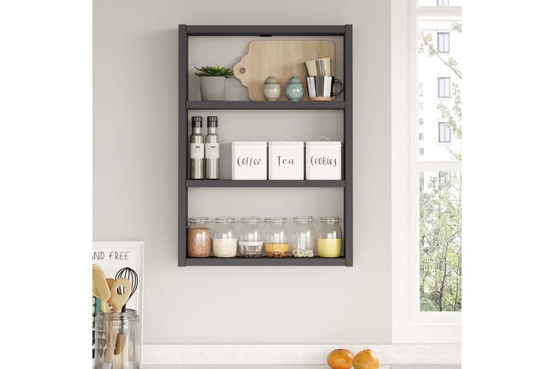 Rinorea Vägghylla 43,2x60 cm - Antracit - Förvaring - Hylla - Vägghylla