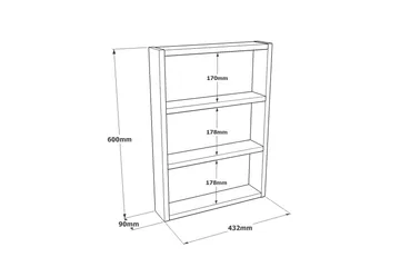 Rinorea Vägghylla 43,2x60 cm - Vit - Förvaring - Hylla - Vägghylla