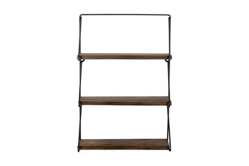 Rinorea Vägghylla 60x15 cm 3 Hyllor - Svart/Mörkbrun - Förvaring - Hylla - Vägghylla
