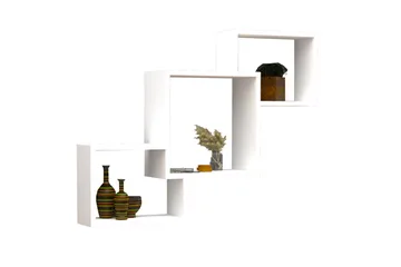 Rinorea Vägghylla 98x72 cm - Vit - Förvaring - Hylla - Vägghylla