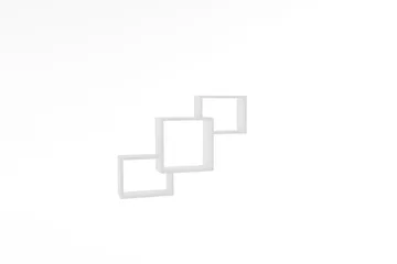 Rinorea Vägghylla 98x72 cm - Vit - Förvaring - Hylla - Vägghylla