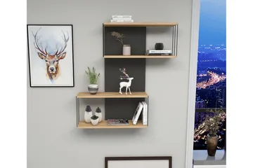 Riyana Vägghylla 19x65 cm - Antracit/Natur - Förvaring - Hylla - Vägghylla