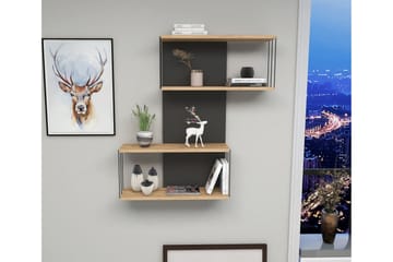 Riyana Vägghylla 19x65 cm - Antracit/Natur - Förvaring - Hylla - Vägghylla