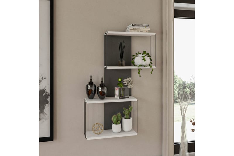 Riyana Vägghylla 62x18 cm - Vit - Förvaring - Hylla - Vägghylla