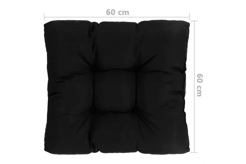 Sittdyna svart 60x60x10 cm tyg - Svart - Sittdyna & ryggdyna utemöbler
