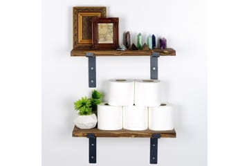 Slovinski Vägghylla 40 cm - Svart/Valnöt - Förvaring - Hylla - Vägghylla