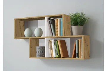 Stanthorne Vägghylla 100 cm - Brun/Vit - Förvaring - Hylla - Vägghylla