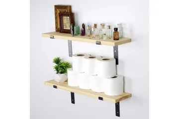 Straad Vägghylla 60 cm - Svart/Valnöt - Förvaring - Hylla - Vägghylla