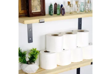 Straad Vägghylla 60 cm - Svart/Valnöt - Förvaring - Hylla - Vägghylla