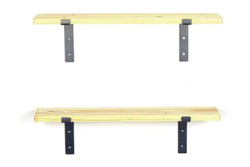 Straad Vägghylla 60 cm - Svart/Valnöt - Förvaring - Hylla - Vägghylla