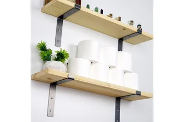 Straad Vägghylla 60 cm - Svart/Valnöt - Förvaring - Hylla - Vägghylla