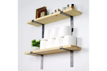 Straad Vägghylla 60 cm - Svart/Valnöt - Förvaring - Hylla - Vägghylla