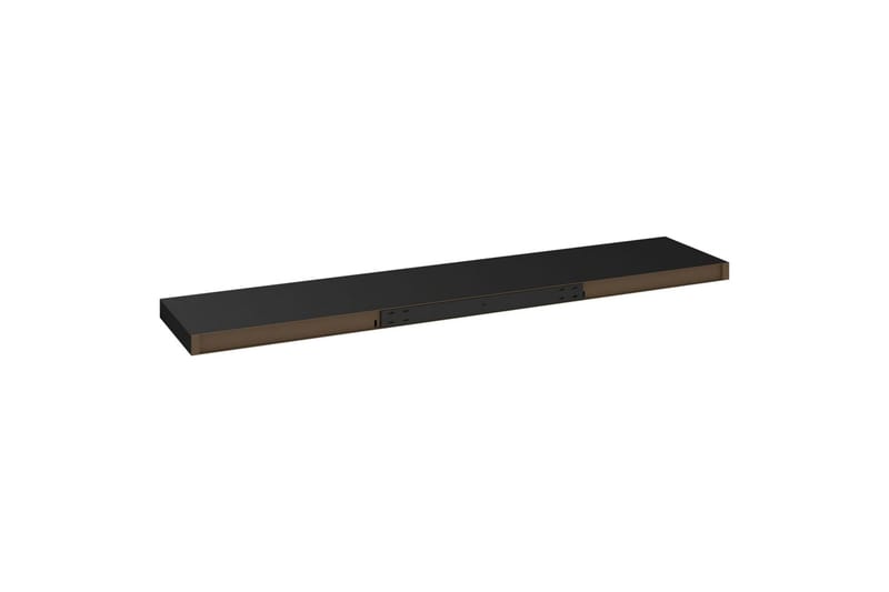 Svävande vägghylla svart 120x23,5x3,8 cm MDF - Svart - Vägghylla - Väggförvaring