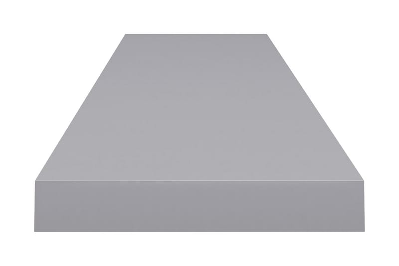 Svävande vägghyllor 2 st grå 120x23,5x3,8 cm MDF - Grå - Vägghylla - Väggförvaring