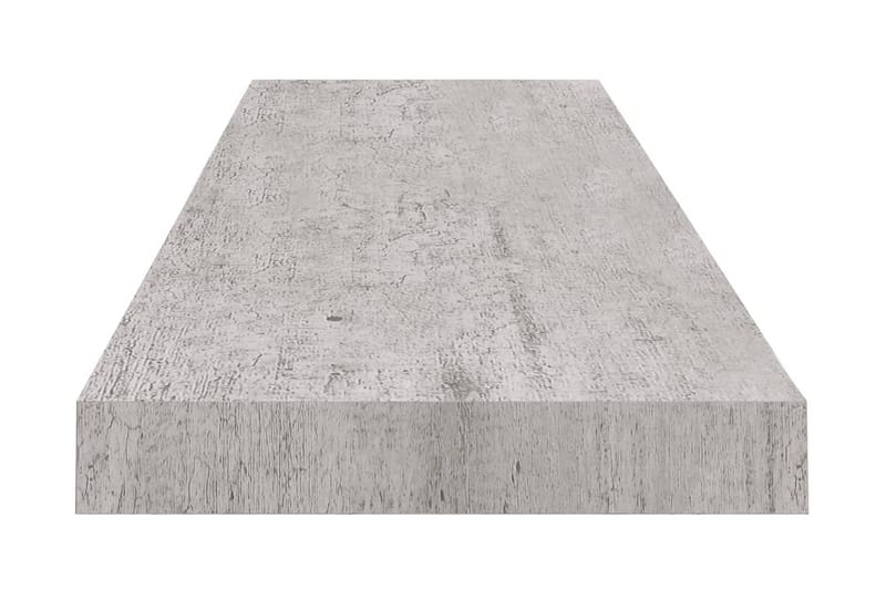 Svävande vägghyllor 4 st betonggrå 100x23,5x3,8 cm MDF - Grå - Vägghylla - Väggförvaring
