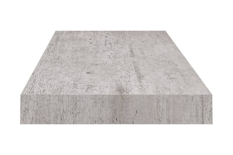 Svävande vägghyllor 4 st betonggrå 60x23,5x3,8 cm MDF - Betonggrå - Vägghylla - Väggförvaring