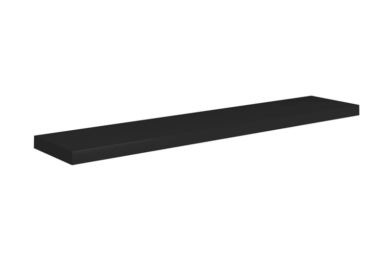 Svävande vägghyllor 4 st svart 120x23,5x3,8 cm MDF - Svart - Vägghylla - Väggförvaring