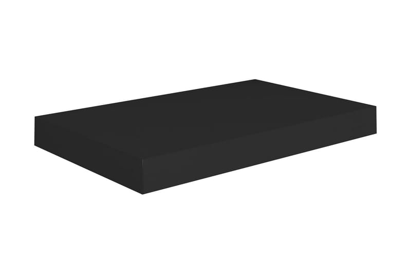 Svävande vägghyllor 4 st svart 40x23x3,8 cm MDF - Svart - Vägghylla - Väggförvaring