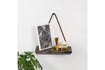 Takasu Vägghylla 15x27 cm - Svart/Valnöt - Förvaring - Hylla - Vägghylla