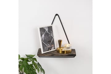 Takasu Vägghylla 15x27 cm - Svart/Valnöt - Förvaring - Hylla - Vägghylla