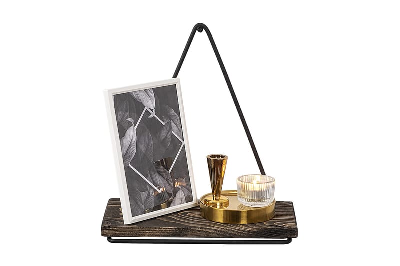 Takasu Vägghylla 15x27 cm - Svart/Valnöt - Förvaring - Hylla - Vägghylla