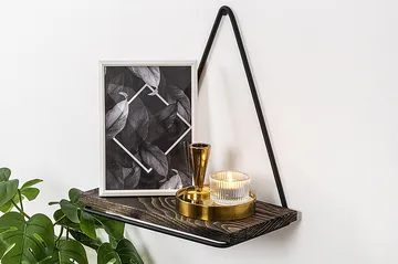 Takasu Vägghylla 15x27 cm - Svart/Valnöt - Förvaring - Hylla - Vägghylla