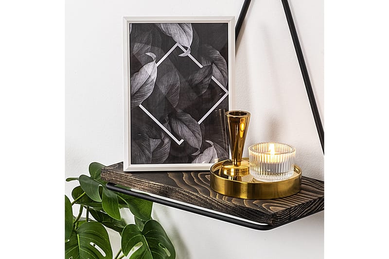 Takasu Vägghylla 15x27 cm - Svart/Valnöt - Förvaring - Hylla - Vägghylla