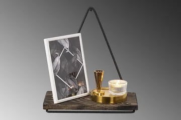 Takasu Vägghylla 15x27 cm - Svart/Valnöt - Förvaring - Hylla - Vägghylla