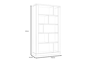 Talebi Förvaringshylla 41x114 cm - Brun/Vit - Förvaring - Hylla - Bokhylla
