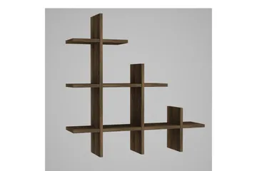 Tera Home Bokhylla - Valnöt - Förvaring - Hylla - Vägghylla