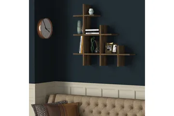 Tera Home Bokhylla - Valnöt - Förvaring - Hylla - Vägghylla