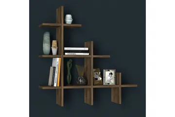 Tera Home Bokhylla - Valnöt - Förvaring - Hylla - Vägghylla