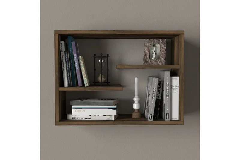 Tera Home Vägghylla - Valnöt - Förvaring - Hylla - Vägghylla