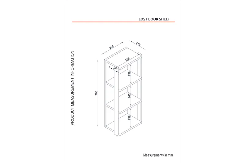 Tera Home Vägghylla - Valnöt - Förvaring - Hylla - Vägghylla