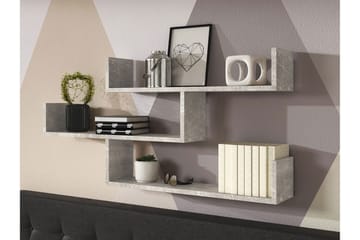 Trio Vägghylla 119x18x55 cm - Beige/Grå - Förvaring - Hylla - Vägghylla