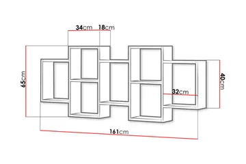 Triorana Hylla 161 cm - Natur - Förvaring - Hylla - Vägghylla
