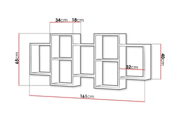 Triorana Hylla 161 cm - Natur - Förvaring - Hylla - Vägghylla