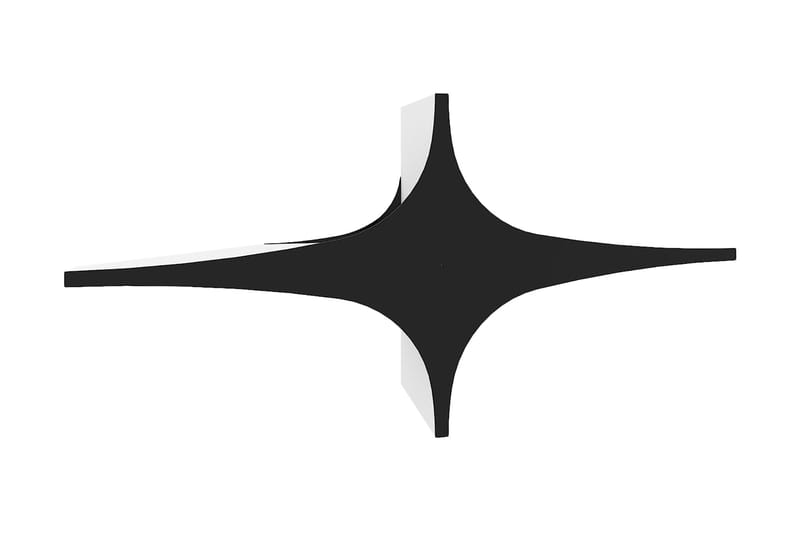 Vägghylla 20x90 cm, Svart